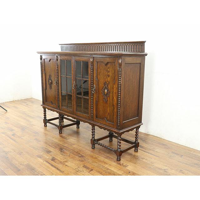 イギリス アンティーク 家具 ブックケース 飾り棚 本棚 キャビネット