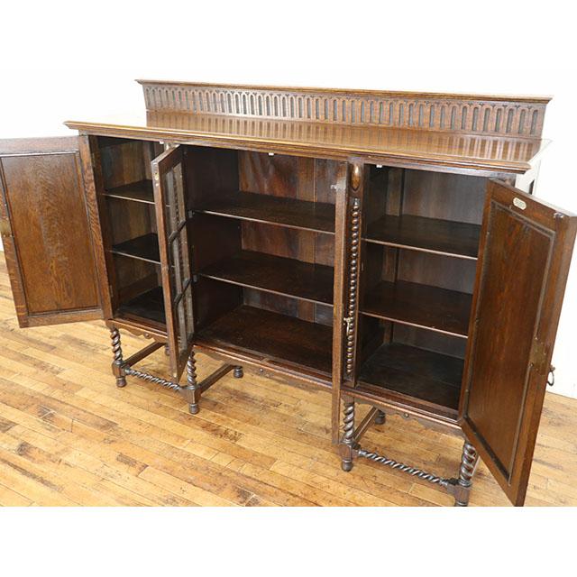 イギリス アンティーク 家具 ブックケース 飾り棚 本棚 キャビネット