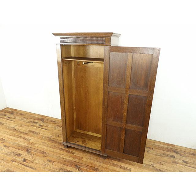 イギリス アンティーク 家具 ワードローブ 衣装キャビネット 玄関 寝室 収納 オーク 1930年代  レトロ 英国 antique80652の画像