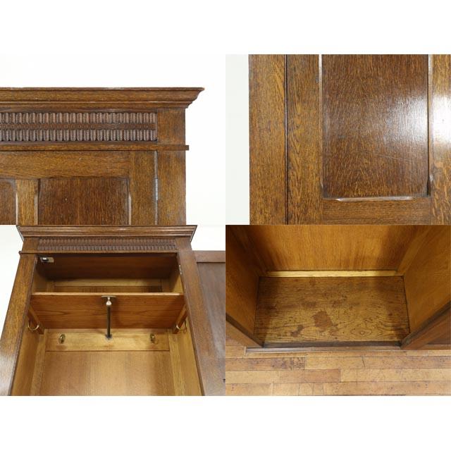 イギリス アンティーク 家具 ワードローブ 衣装キャビネット 玄関 寝室 収納 オーク 1930年代  レトロ 英国 antique80652の画像