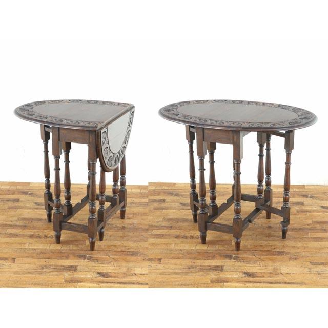 イギリス アンティーク 家具 サイドテーブル ゲートレッグテーブル オーク 1920年代 レトロ 英国 antique80755_1