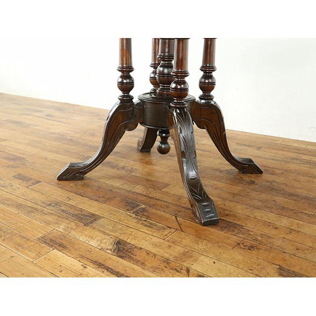 イギリス アンティーク 家具 サイドテーブル ディスプレイ台 飾り棚 ウォールナット 1910年代 レトロ 英国 antique80863_5