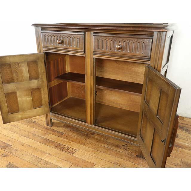 イギリス アンティーク 家具 カップボード 飾り棚 食器棚 キッチンキャビネット ウェルシュドレッサー オーク 1940年代 ヴィンテージ 英国 antique80868の画像