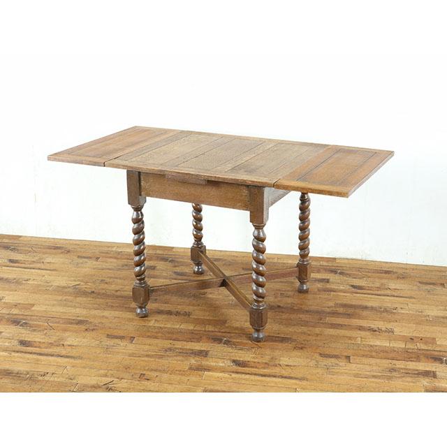 イギリス アンティーク 家具 ダイニングテーブル ドローリーフ オーク