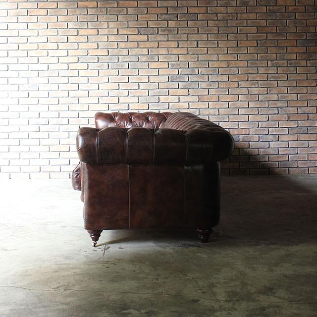 輸入家具 ソファ アンティーク風 トリプルソファ チェスターフィールド