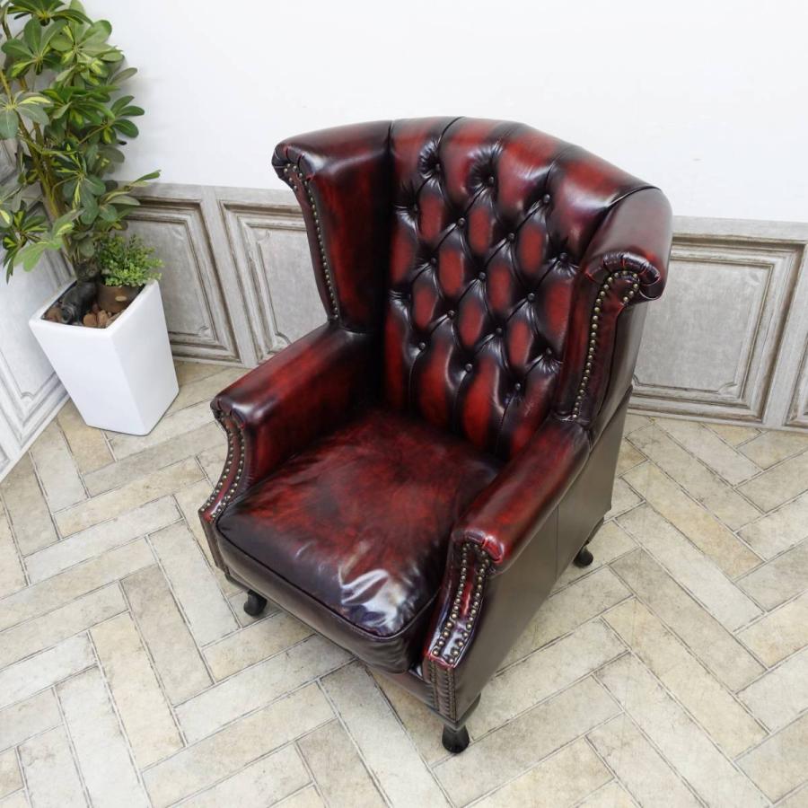 ソファ チェスターフィールド ウィング 1人掛け ハイバック 英国