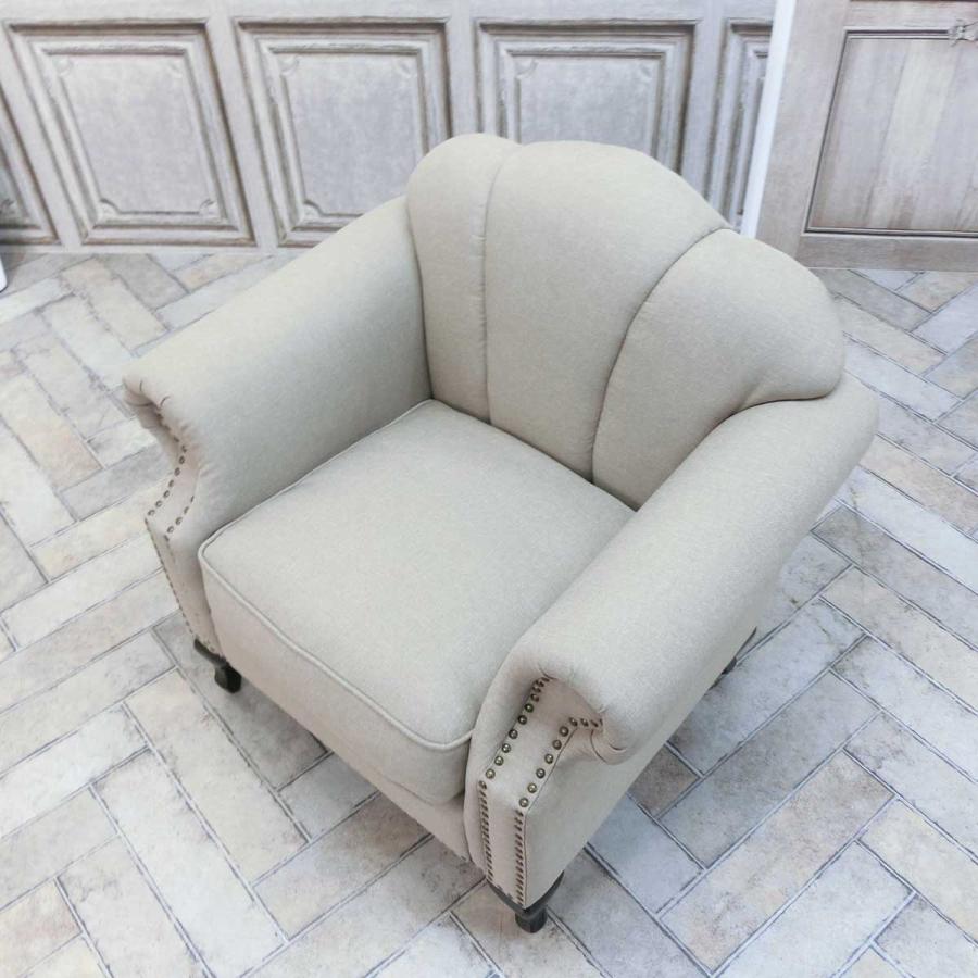 1人掛け シェル ソファ 一人掛け ソファー アンティーク レトロ