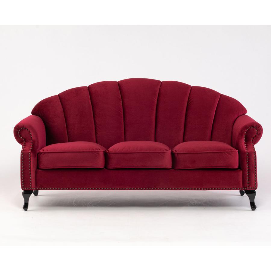 3人掛け ソファ シェル型 三人用 ソファー 貝殻 椅子 レトロ