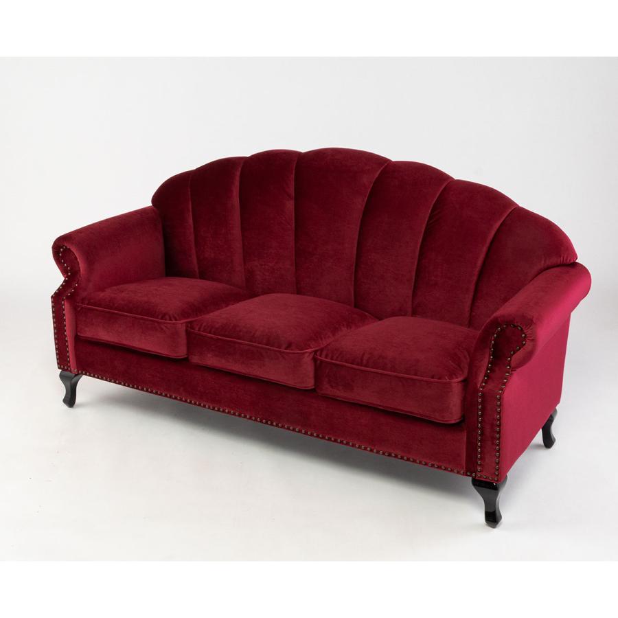 3人掛け ソファ シェル型 三人用 ソファー 貝殻 椅子 レトロ