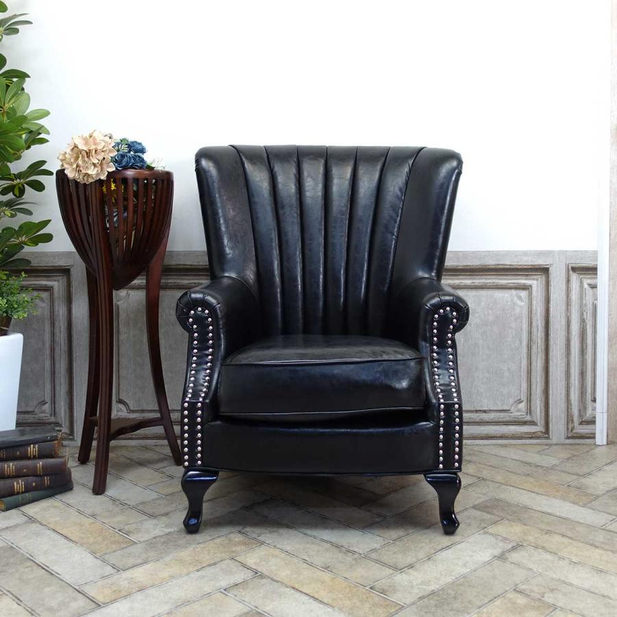 シングルソファ ヴィンセント アームチェア ウィングチェア