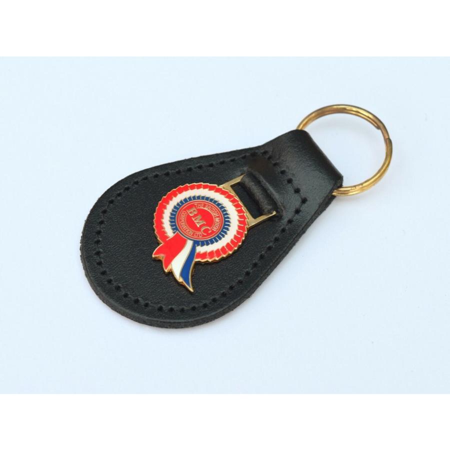 BMC キーホルダー BMC Rosette Gold, Red, White & Blue Enamel Genuine Leather ...