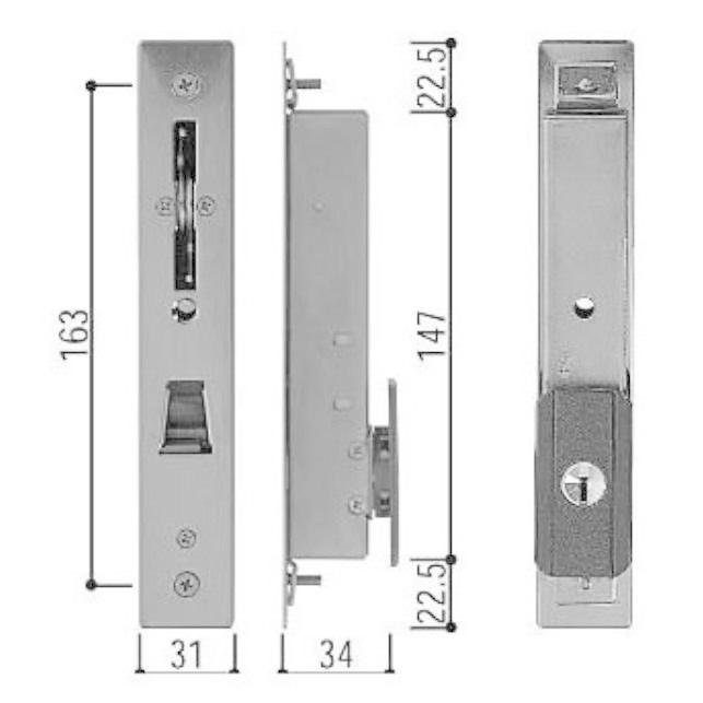 YKK 玄関引戸 れん樹 召合せ外締り錠外部シリンダーHH3K18289 kenz