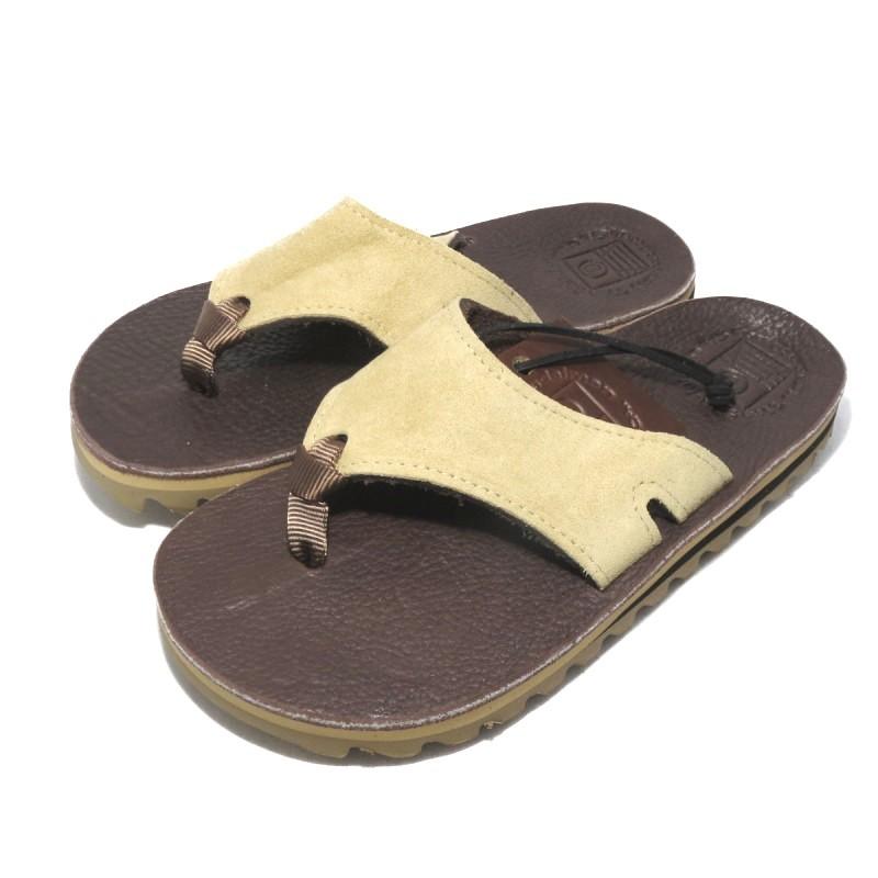 未使用 THE SANDALMAN サンダルマン タングサンダル レザー スエード 