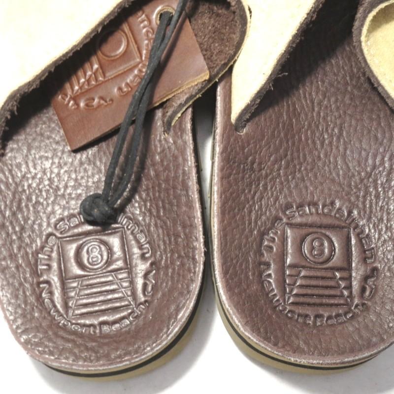 未使用 THE SANDALMAN サンダルマン タングサンダル レザー スエード 