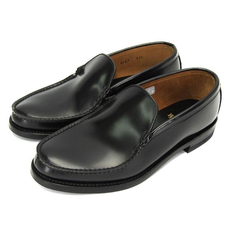 クーポン対象外 ビジネス 2167 ヴァンプローファー リーガル Regal 良品 新入荷 レザー 中古 ローファー 25 5cm ガラスレザー ブラック メンズ 本革 革靴 シューズ
