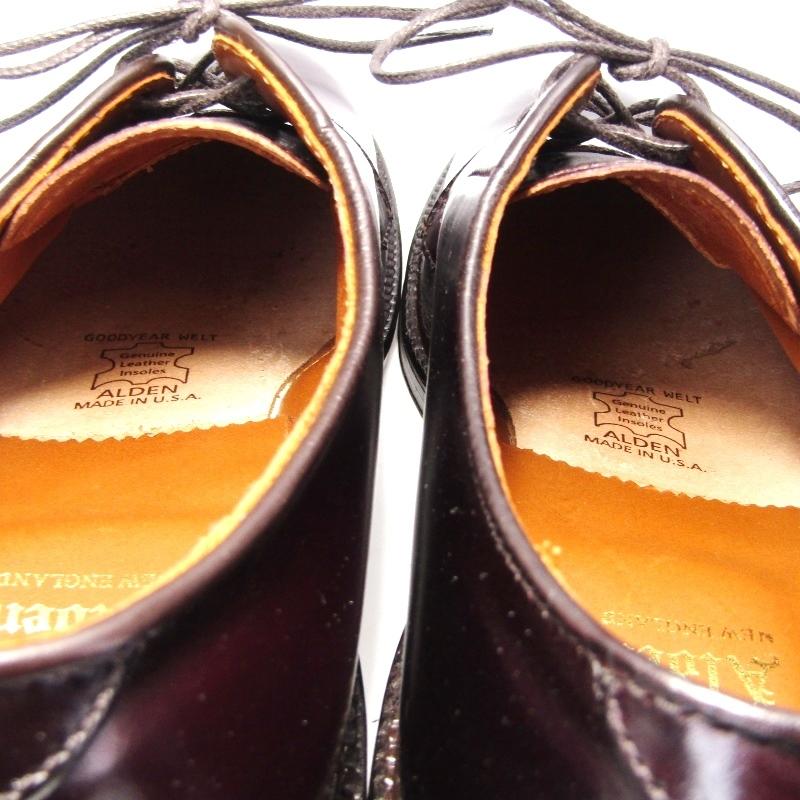 Alden（オールデン）990シェルコードバン プレーントゥ 25.5㎝ USED)ALDEN オールデン 990 シェルコードバン プレーントゥ
