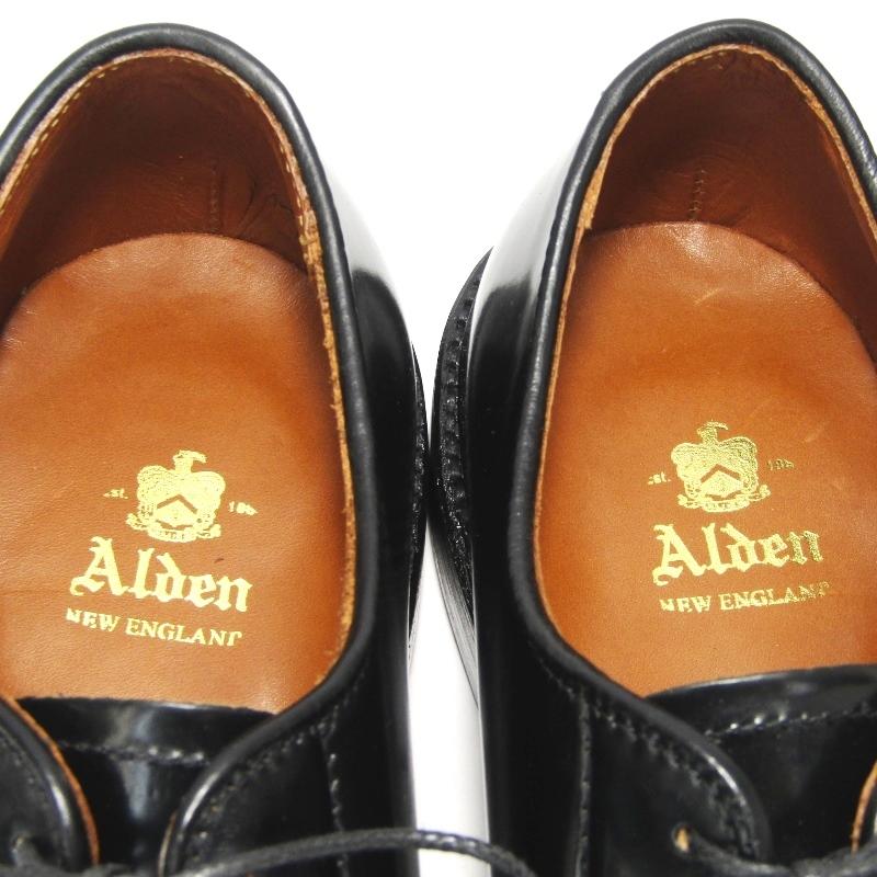 未使用 ALDEN オールデン US7D 25cm プレーントゥ 9901 シェルコード 