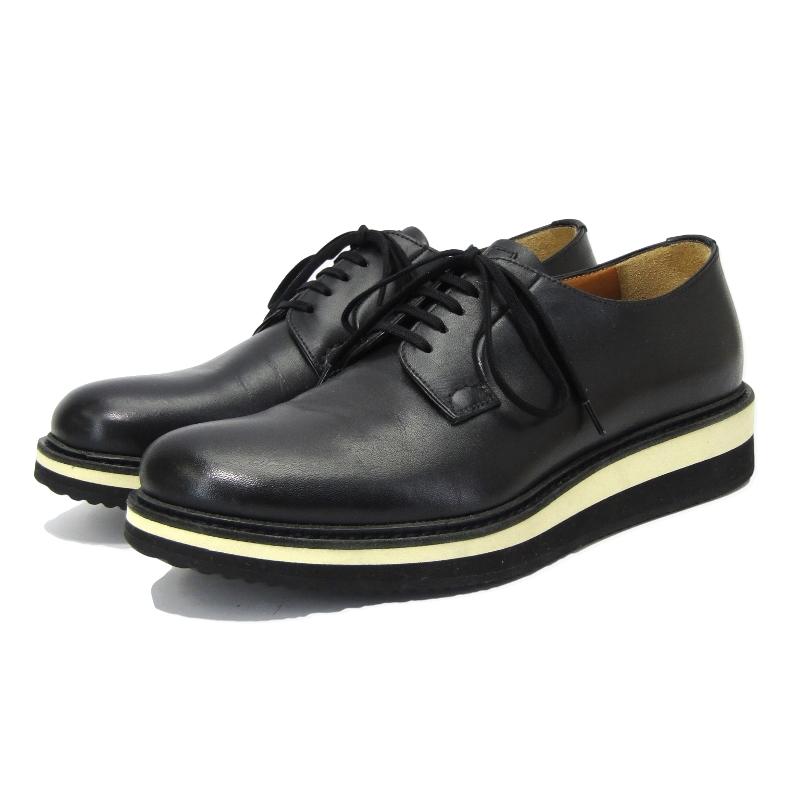 美品 PRADA プラダ UK6.5 プレーントゥ 2EG119 スポンジソール 