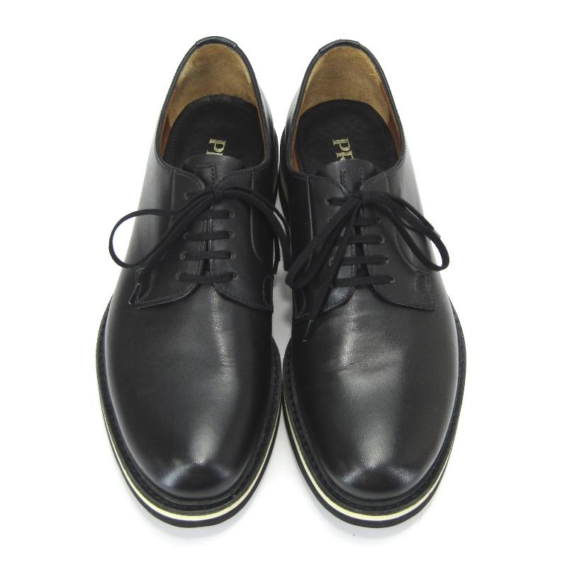 PRADA 美品 プラダ UK6.5 プレーントゥ 2EG119 スポンジソール 