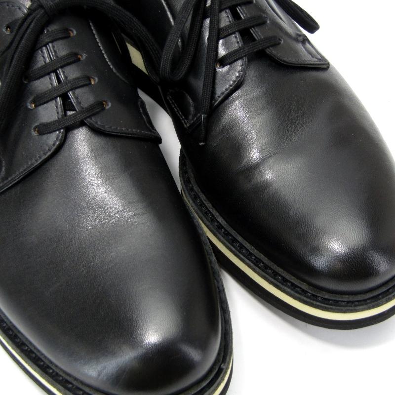PRADA 美品 プラダ UK6.5 プレーントゥ 2EG119 スポンジソール 