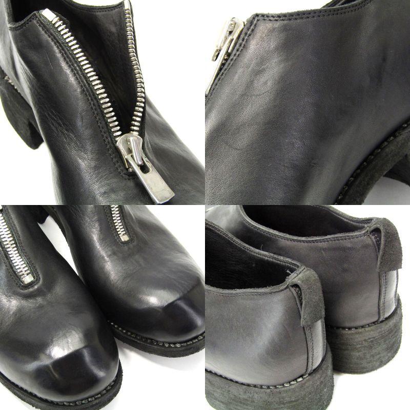 美品 GUIDI グイディ 43 デコルテソールシューズ ホースレザー 美品 GUIDI グイディ 43 デコルテソールシューズ ホースレザー