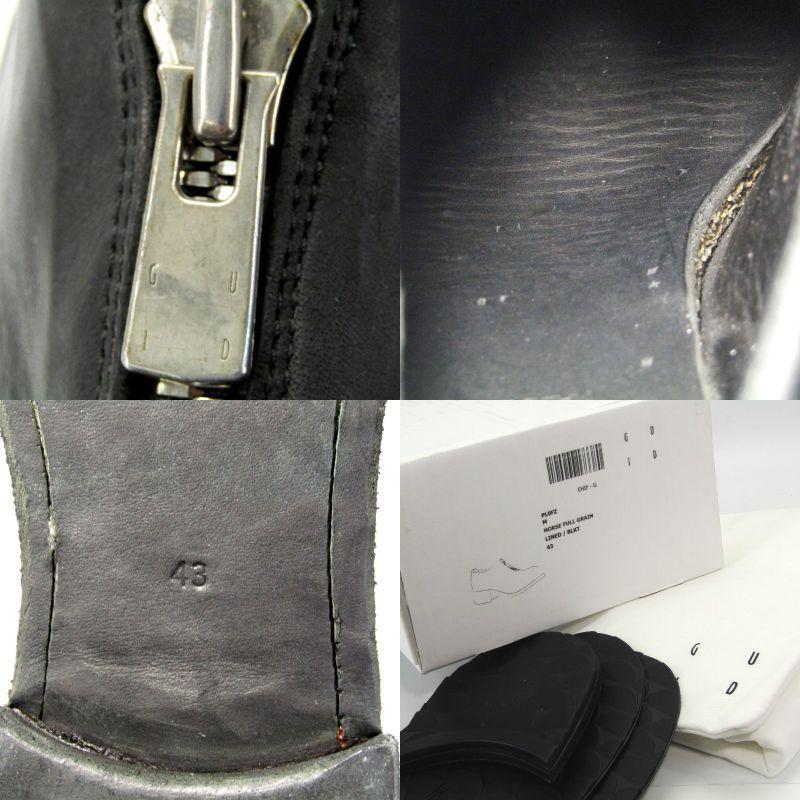 美品 GUIDI グイディ 43 デコルテソールシューズ ホースレザー 美品 GUIDI グイディ 43 デコルテソールシューズ ホースレザー