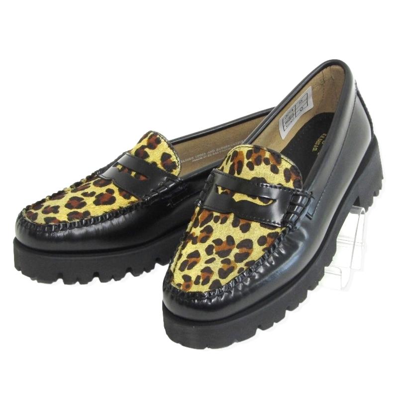 GH.Bass レオパード ローファー ハラコ 27.5 G.H.BASS 豹柄ローファー レオパード