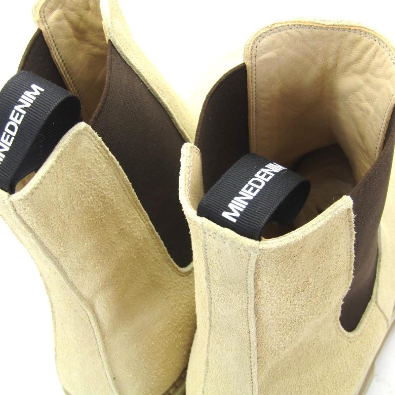 未使用 MINEDENIM マインデニム 41 Side Gore Boots Suede Leather MGK