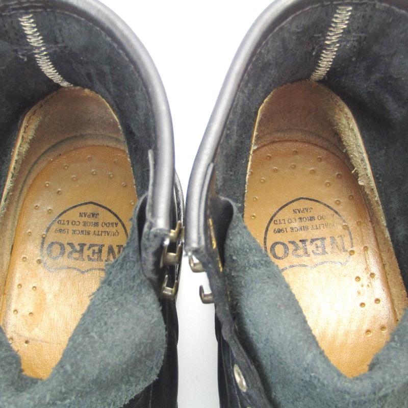 Neroさん専用 安藤製靴 アンドウセイカ 25.5cm レースアップブーツ NERO