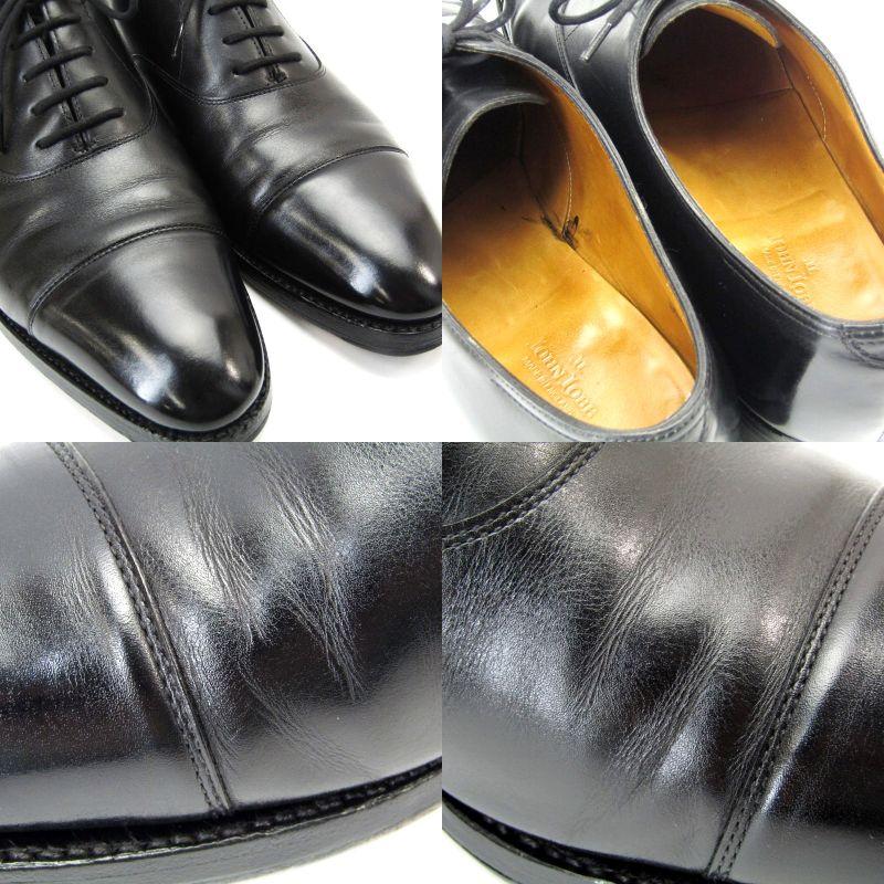 JOHN LOBB ジョンロブ 黒レザーキャップトゥシューズ