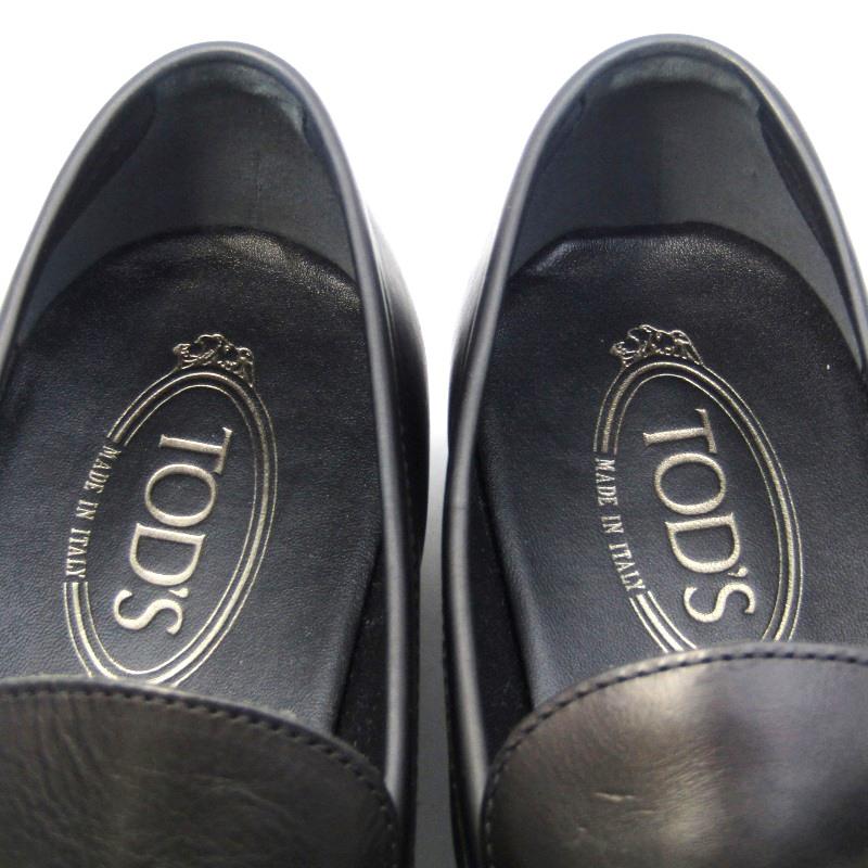 Tod's トッズ UK7.5 T タイムレス レザーローファー XXM02E0FL20NF5B999 馬蹄型ラバーヒール ブラック 黒  10007036｜classic｜03