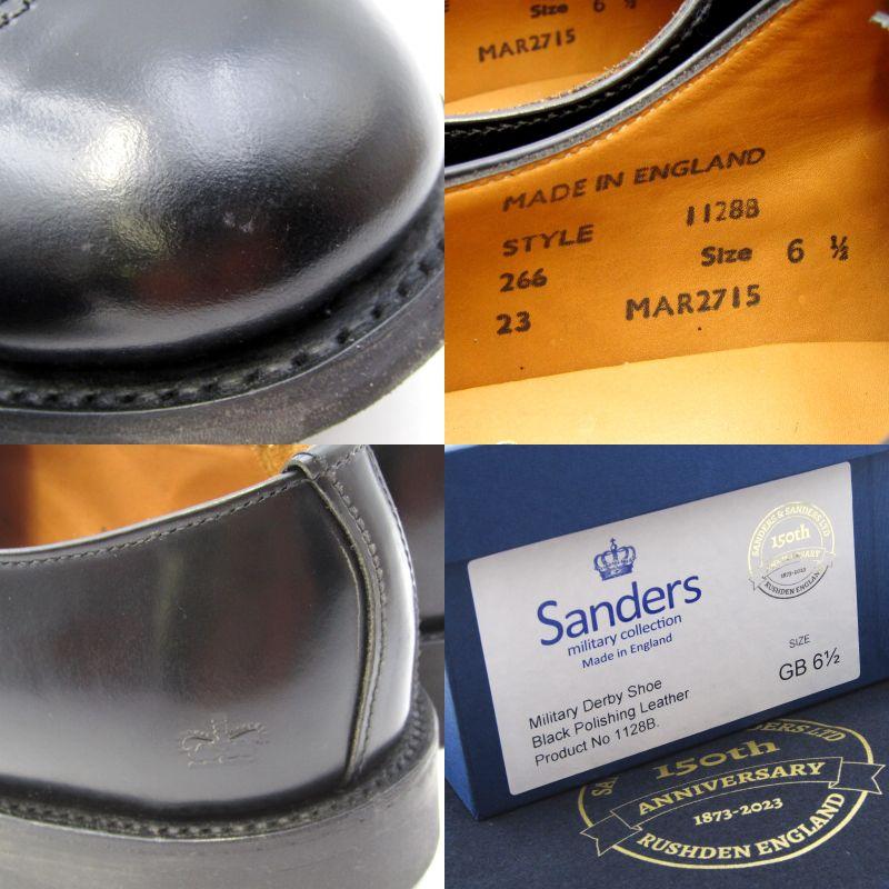 美品 SANDERS サンダース UK6.5 ミリタリーダービーシューズ 1128B 150 