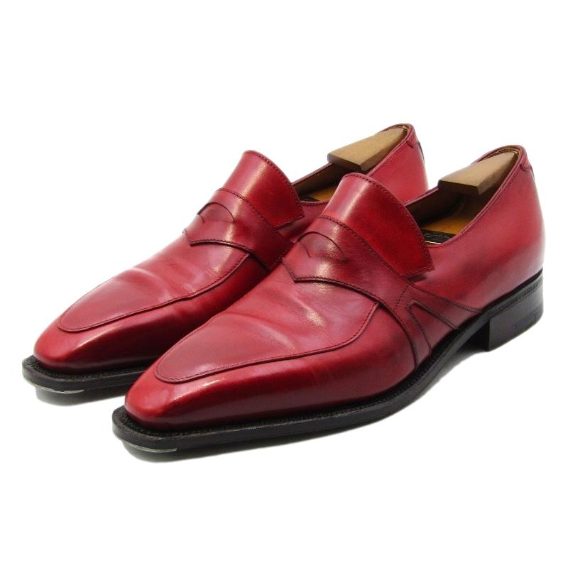 Corthay コルテ UK5.5 サドルローファー RASCAL ボックスカーフ Corthay コルテ UK5.5 サドルローファー RASCAL ボックスカーフ