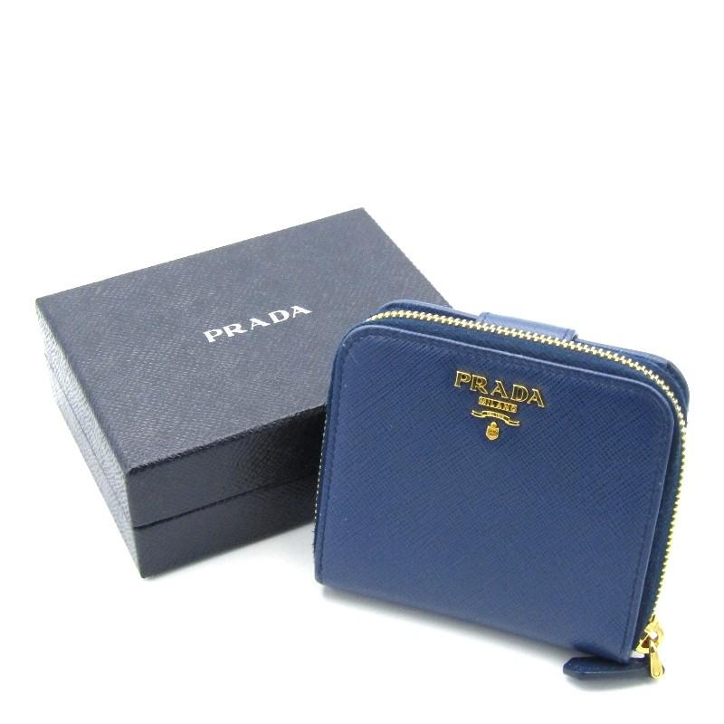 PRADA プラダ 二つ折り財布 1ML522 SAFFIANO METAL ラウンドファスナー 