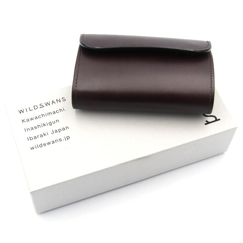 中古】WILDSWANDS 三つ折り革財布 ブラウン