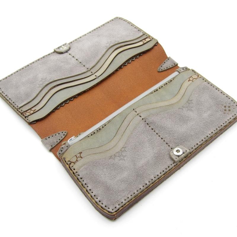 オジャガデザイン　 レザー 長財布 星形装飾 日本製 オジャガデザイン レザー 長財布 星形装飾 日本製 オジャガデザイン