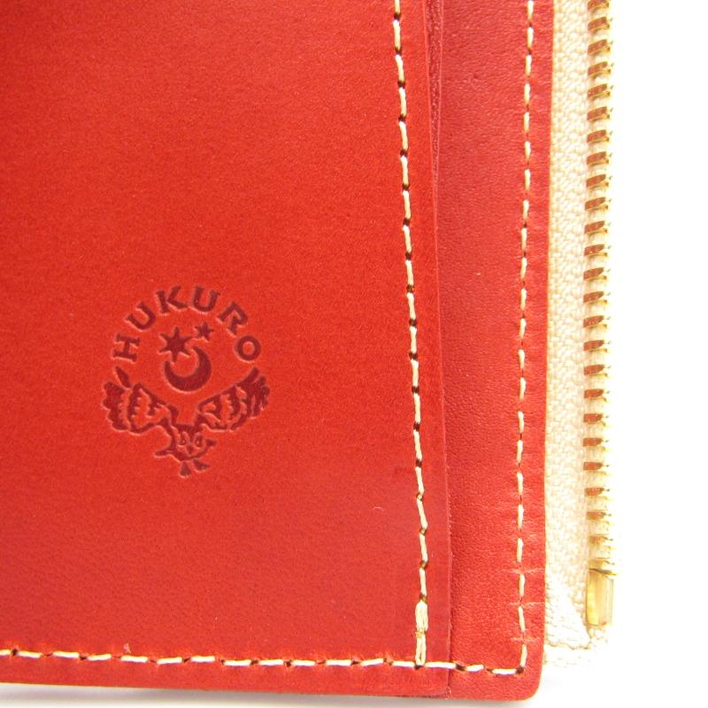 未使用 HUKURO フクロウ 二つ折り財布 大きく開く小さな財布