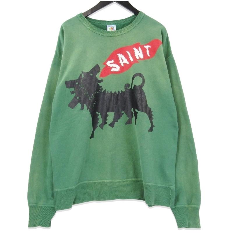 美品 SAINT Mxxxxxx セントマイケル スウェット SM-A23-0000-021 CREW  