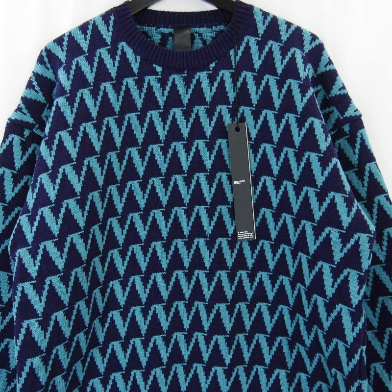 未使用 SHAREEF シャリーフ JACQUARD KNIT 22714034 ジャガード クルー