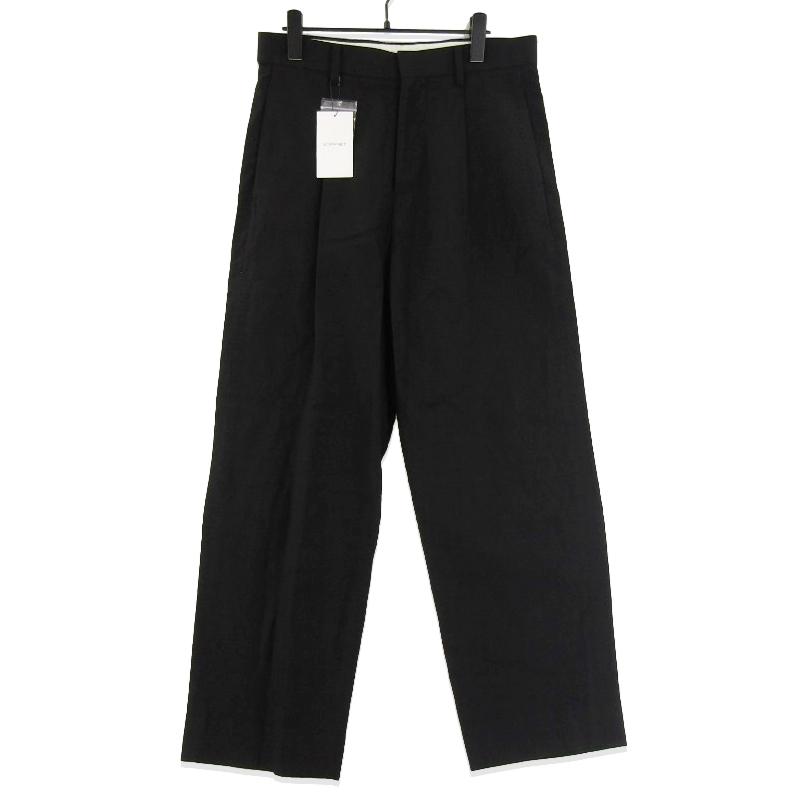 ソフネット 25SS SOPH-250022 LINEN WOOL 1TUCK SLACKS ウール