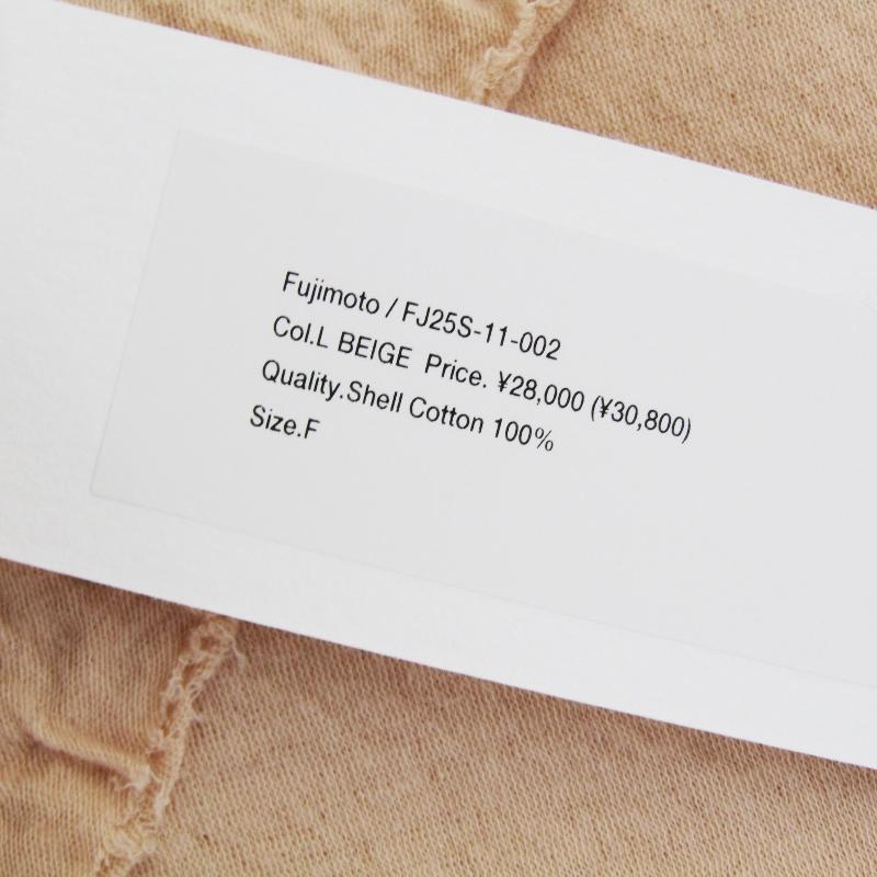 未使用 Fujimoto フジモト 長袖Tシャツ FJ25S-11-002 ハイネック  