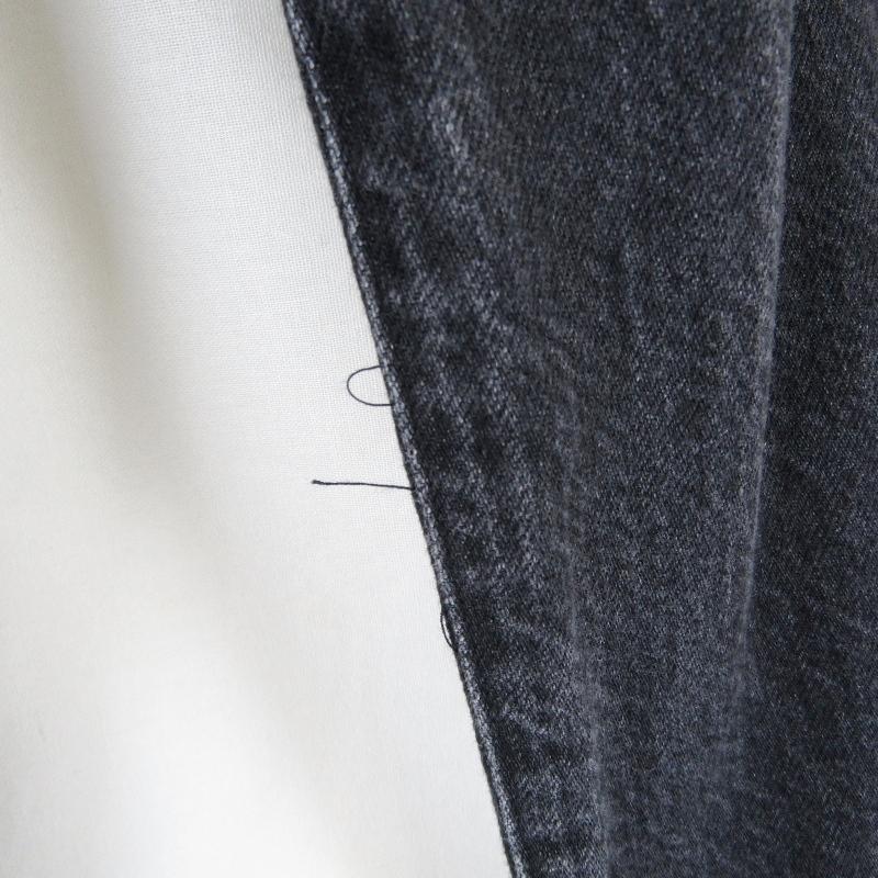 未使用 KUON クオン Single Pleated Denim Belted Trousers