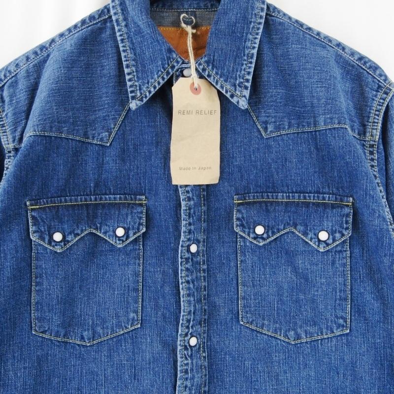 新品　REMI RELIEF/レミレリーフ】DENIM シャツドレス REMI RELIEF/レミレリーフ】DENIM シャツドレス（シャツワンピース