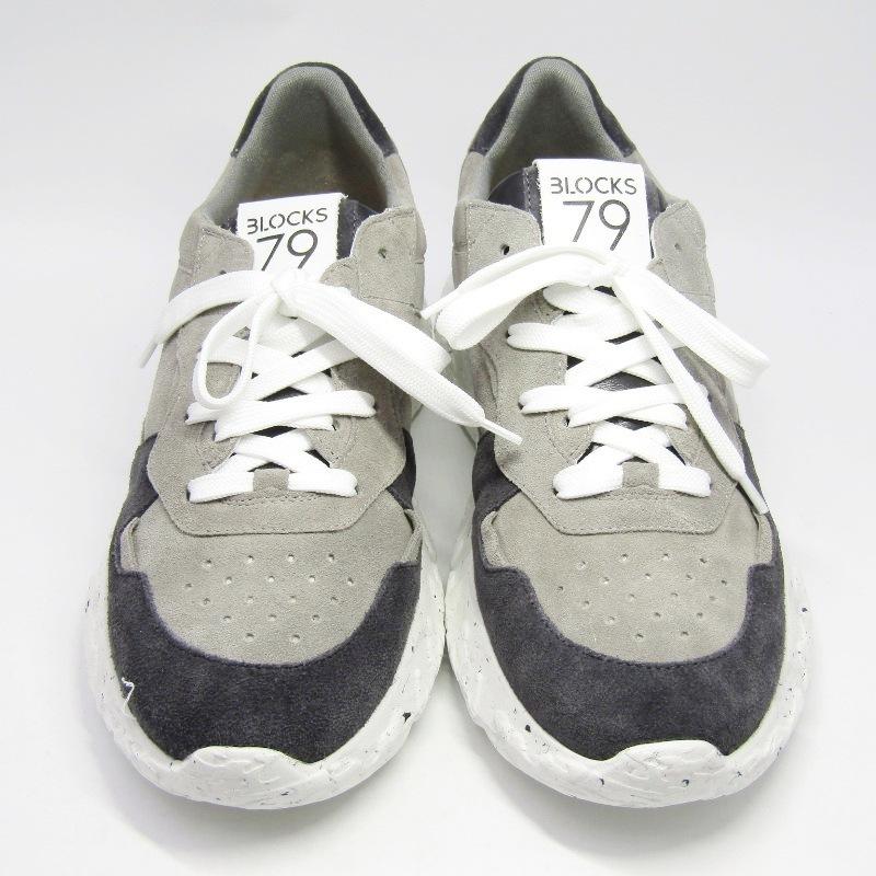 未使用 BLOCKS79 ブロックス79 41 COBI JH002 コビ スエード ローカット イタリア製 ナンバリングテープ CHARCOAL SUEDE  18001722 未使用 BLOCKS79 ブロックス79 41 COBI JH002 コビ スエード