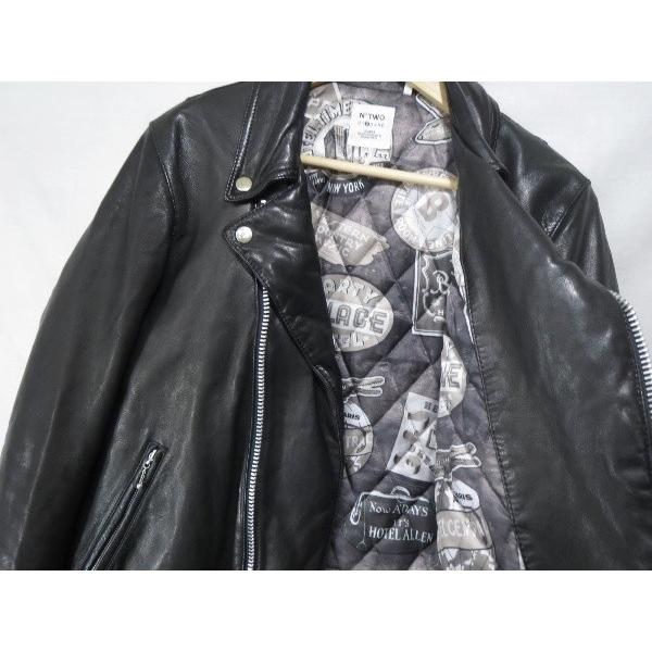 BEDWIN ベドウィン 13AW ダブル ライダース シープスキン 黒 2