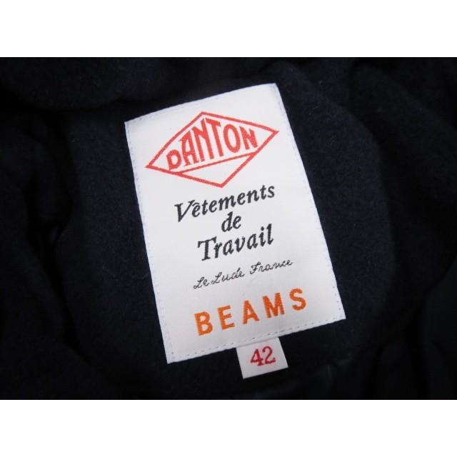 新品同様✨　danton ダウンジャケット　ネイビー　　42 ユニセックス DANTON - DANTONダウンジャケットウールライク ダウンコート