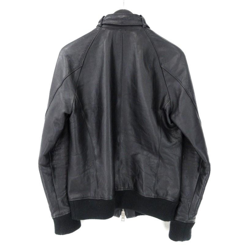 AKM エーケーエム シングルライダースジャケット wrinkle stand B026 