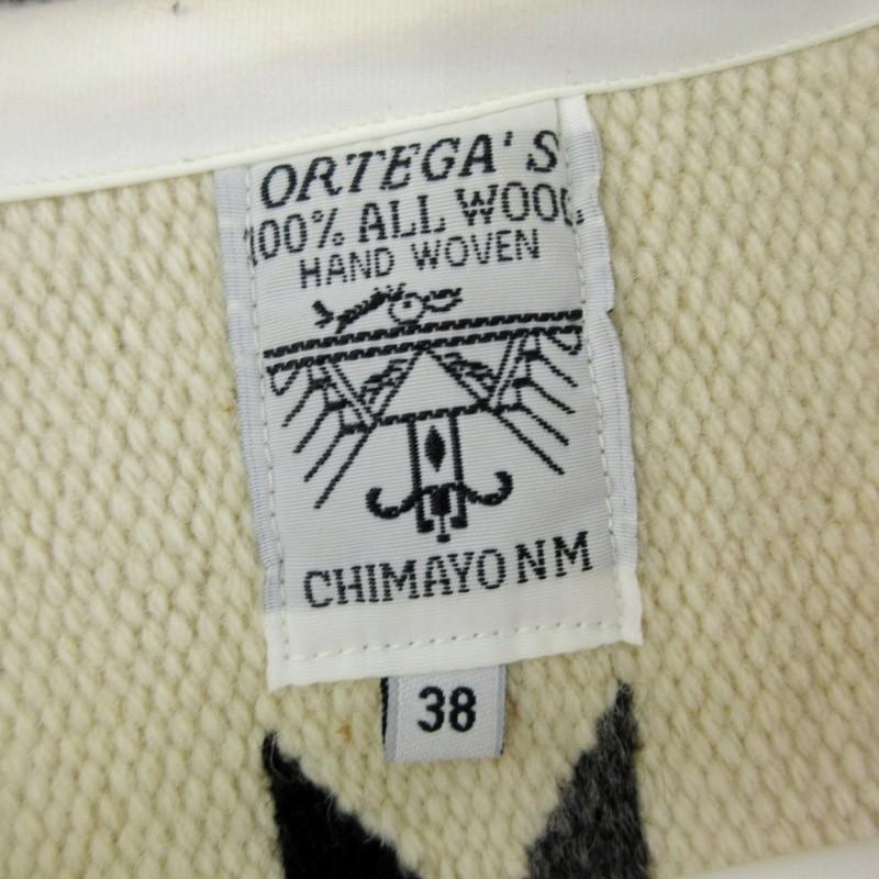 ORTEGA ORTEGA'S オルテガ チマヨ ベスト ウール ホワイト 白 M メンズ