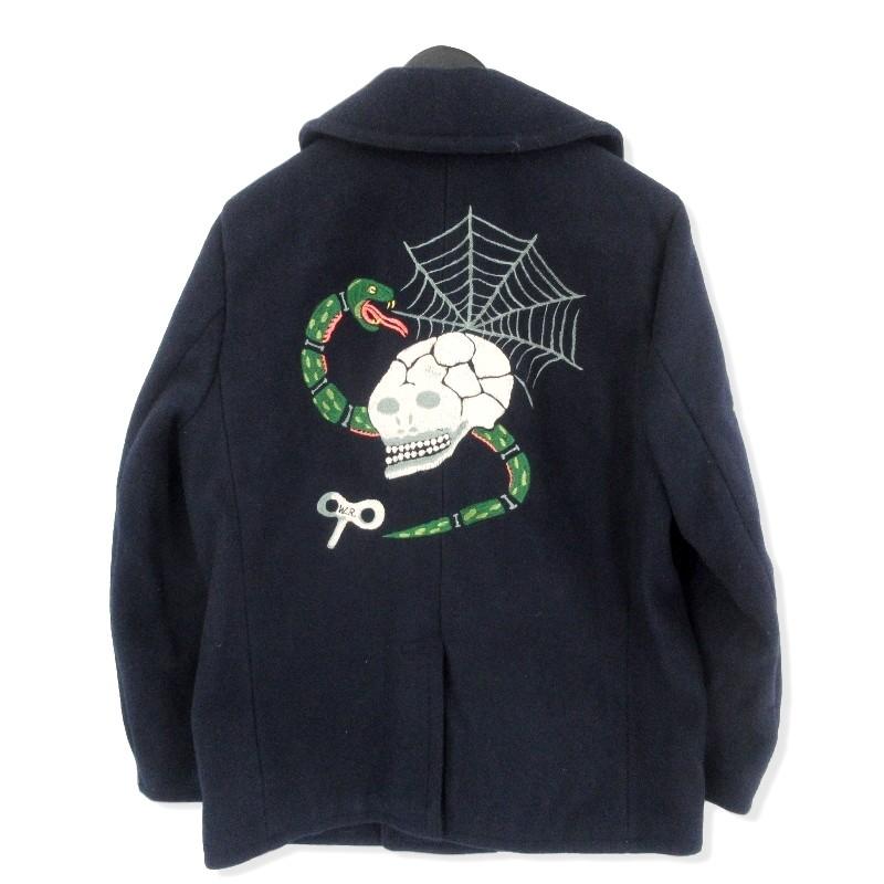 WEIRDO 未使用 ウィアード メルトン Pコート WRD-18-AW-04 SKULL&SNAKE