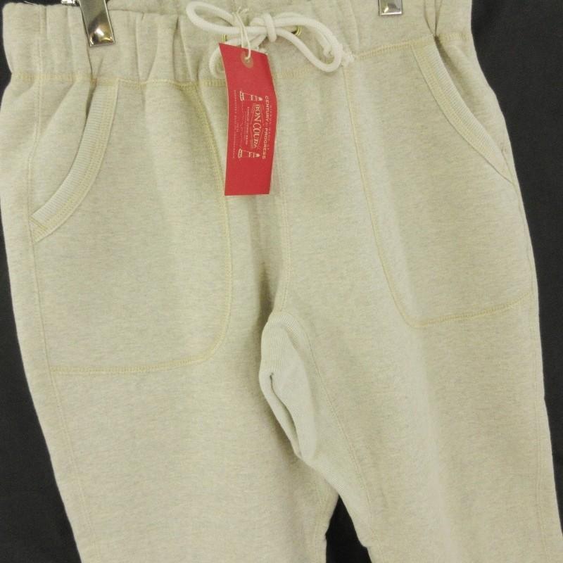 未使用 BONCOURA ボンクラ スウェットパンツ 19AW 無地 オートミール 